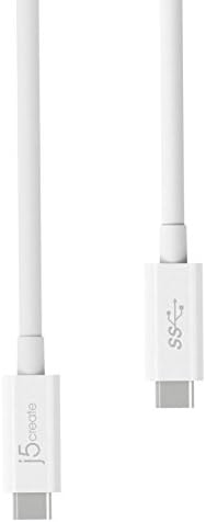 J5create USB סוג C ל- USB סוג C טעינה וכבל העברת נתונים 2.3ft | תומך במשלוח חשמל 100W ו- USB 3.1